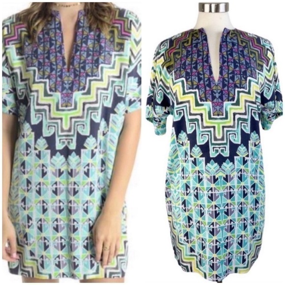 MARA HOFFMAN Bolnisi Rug Print Tunic Tencel Dress size XS - Picture 1 of 10